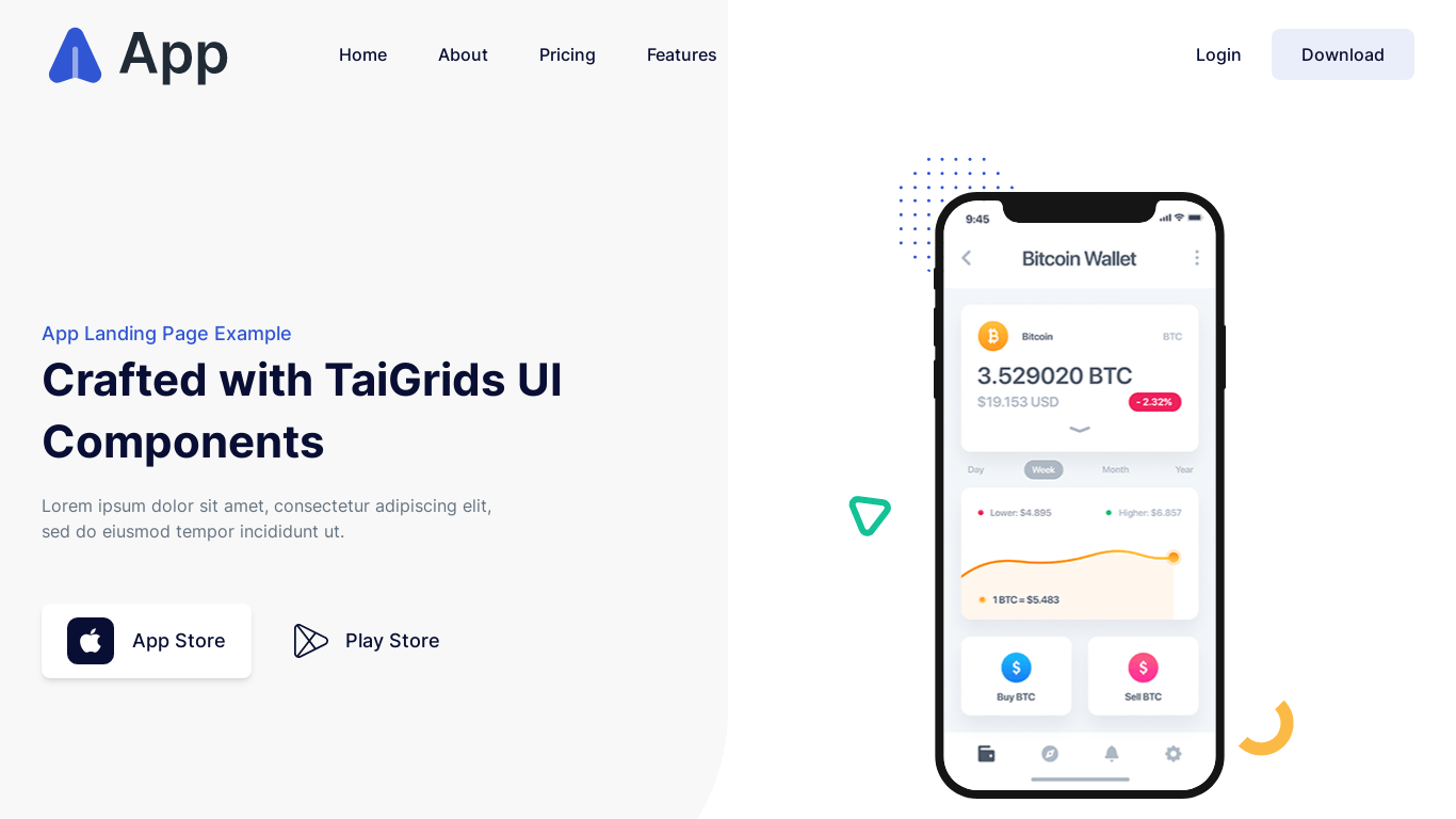 App - Tailwind CSS App Landing Page Template