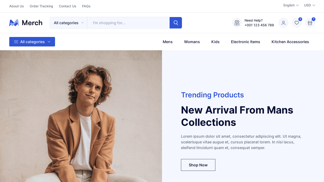 Merch - Tailwind E-Commerce Template