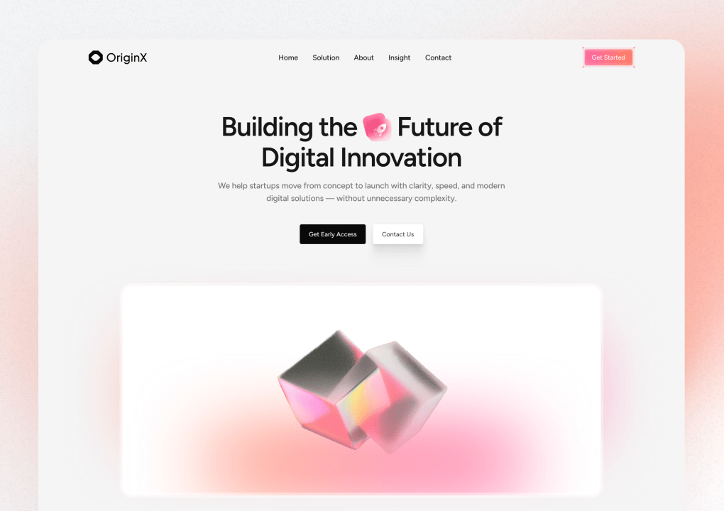 Originix - React Startup and Business Website Template