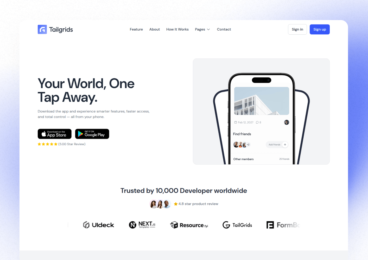 AppSpace – Modern Mobile App Landing Page Template