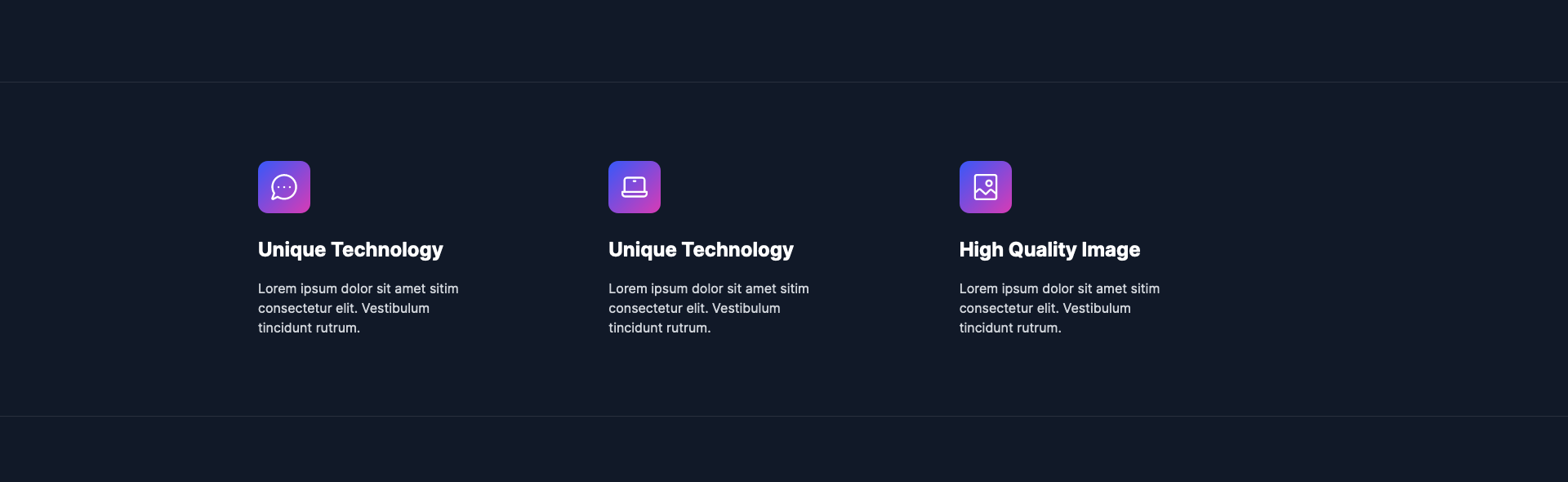 Service Highlights with Gradient Icon Backgrounds