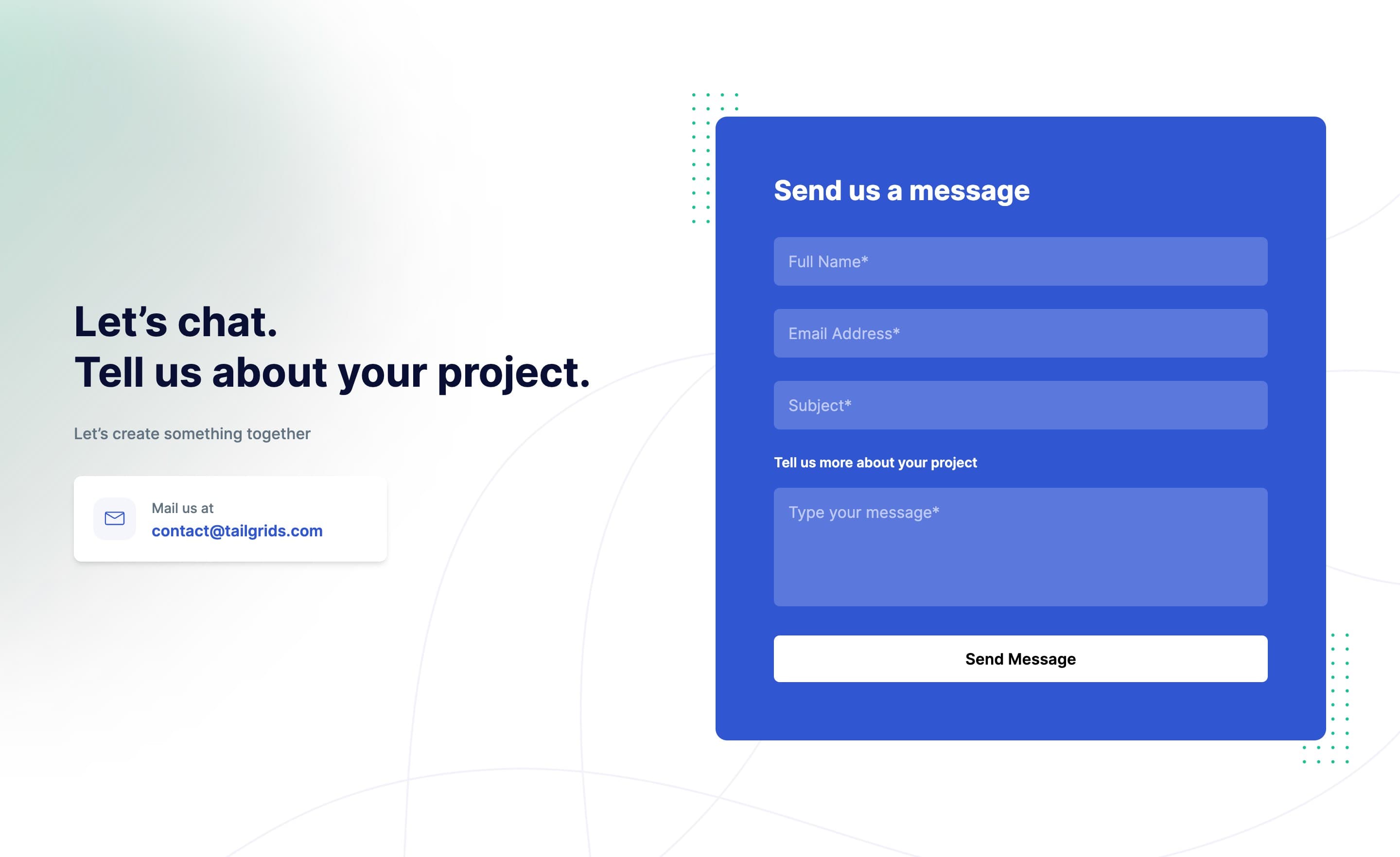 React Contact Form with CTA