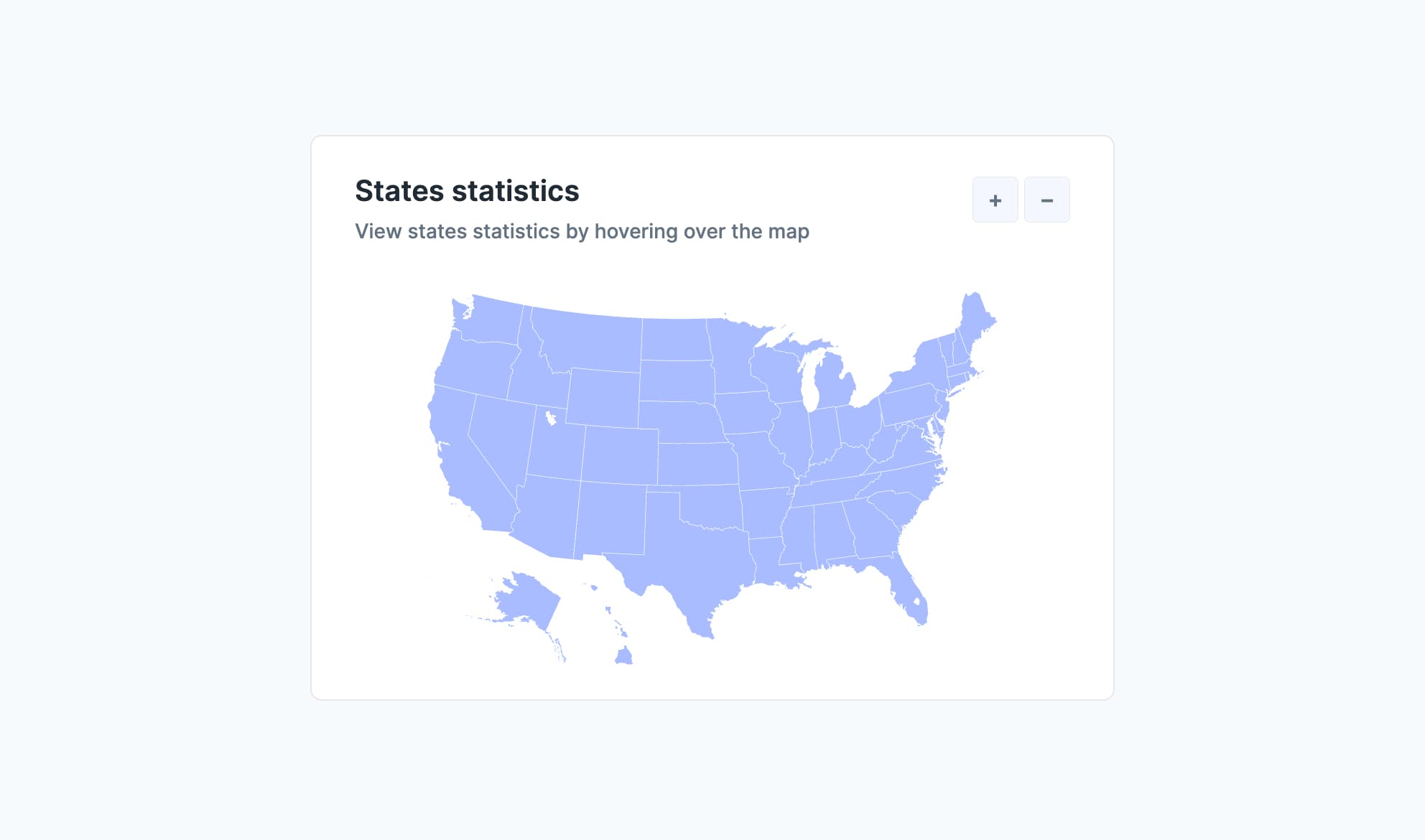 React Interactive Map of US with State Statistics