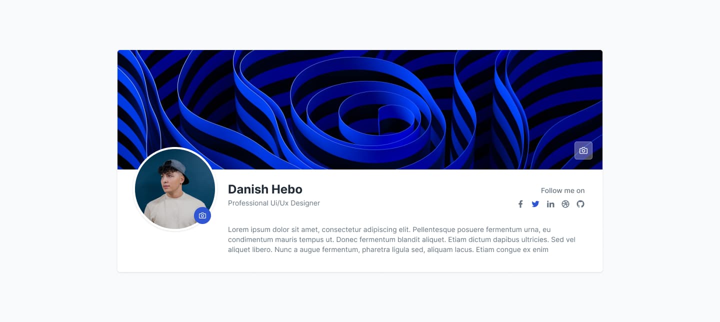 React Personal Profile Card