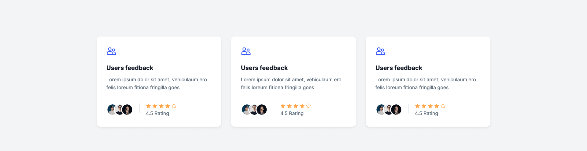 Feedback Card with Icon and Rating