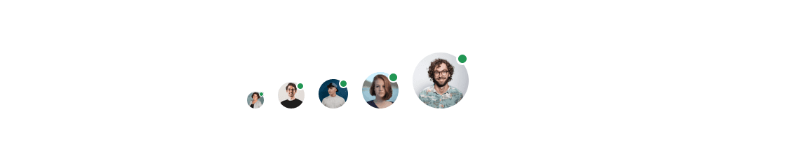 React Circular Avatars with Status Indicators