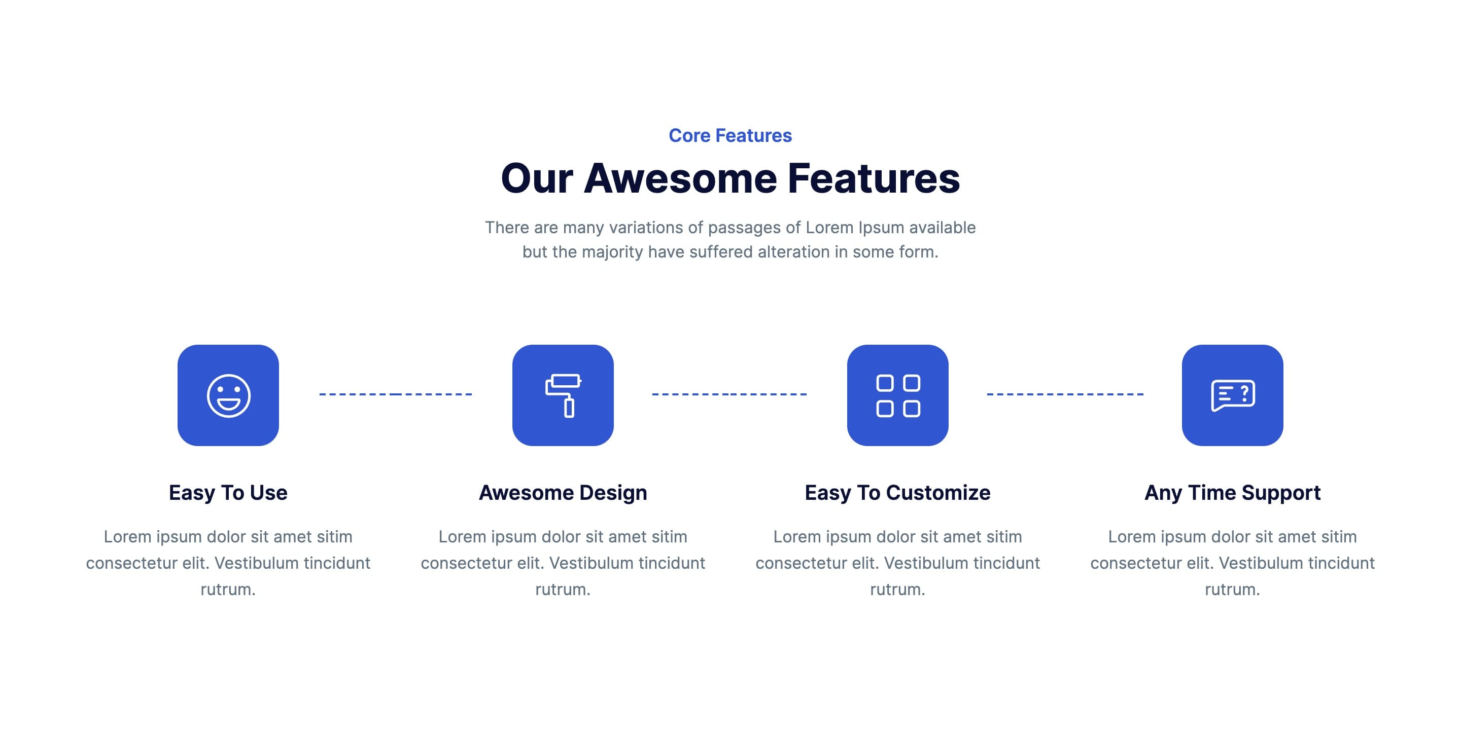 React Feature Highlight Section with Icon Cards