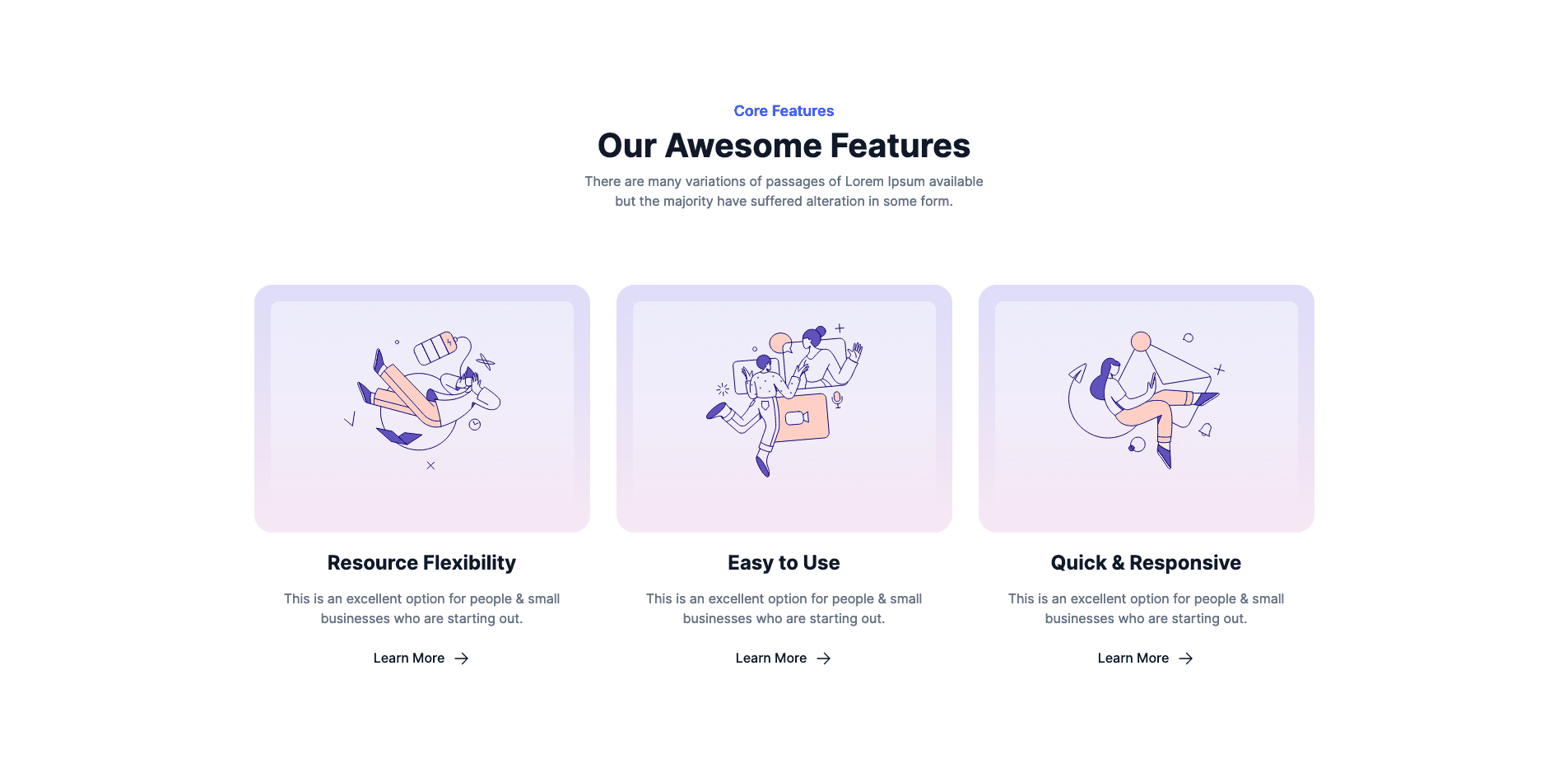 React Service Cards with Gradient Backgrounds 