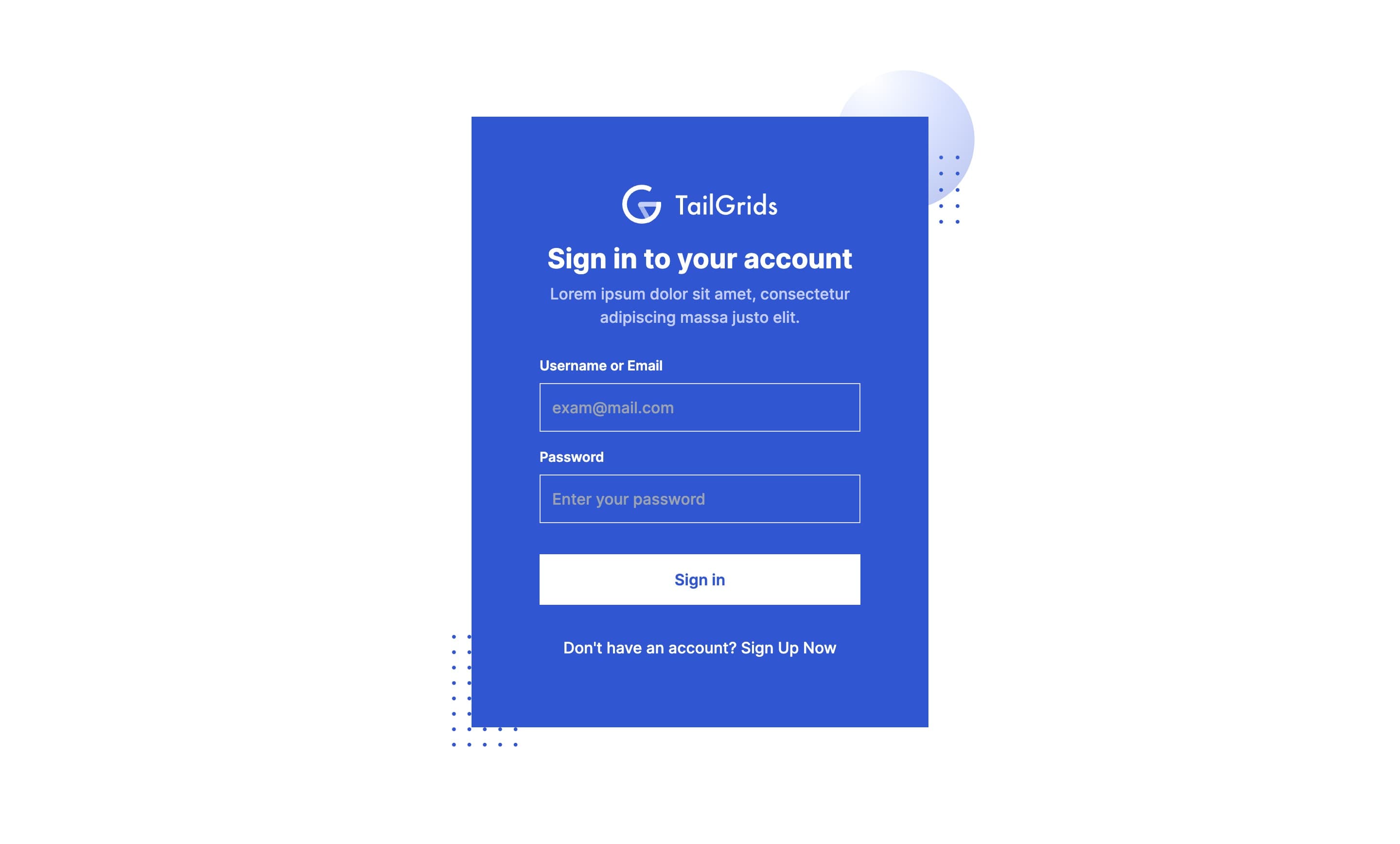 Sign-In Form with Accent Color