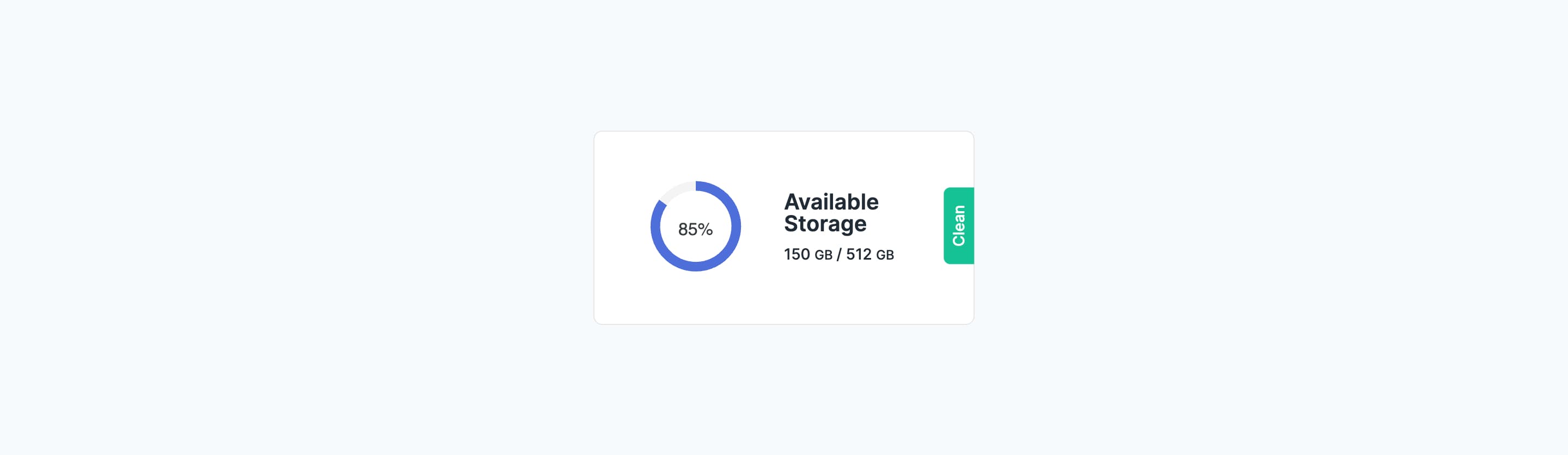 Vue Radial Storage Usage Gauge with Label