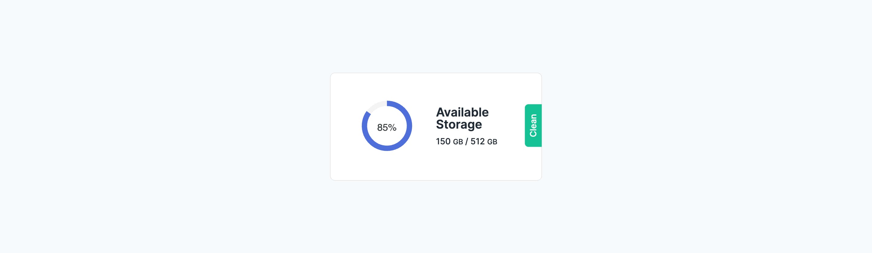 Radial Storage Usage Gauge with Label