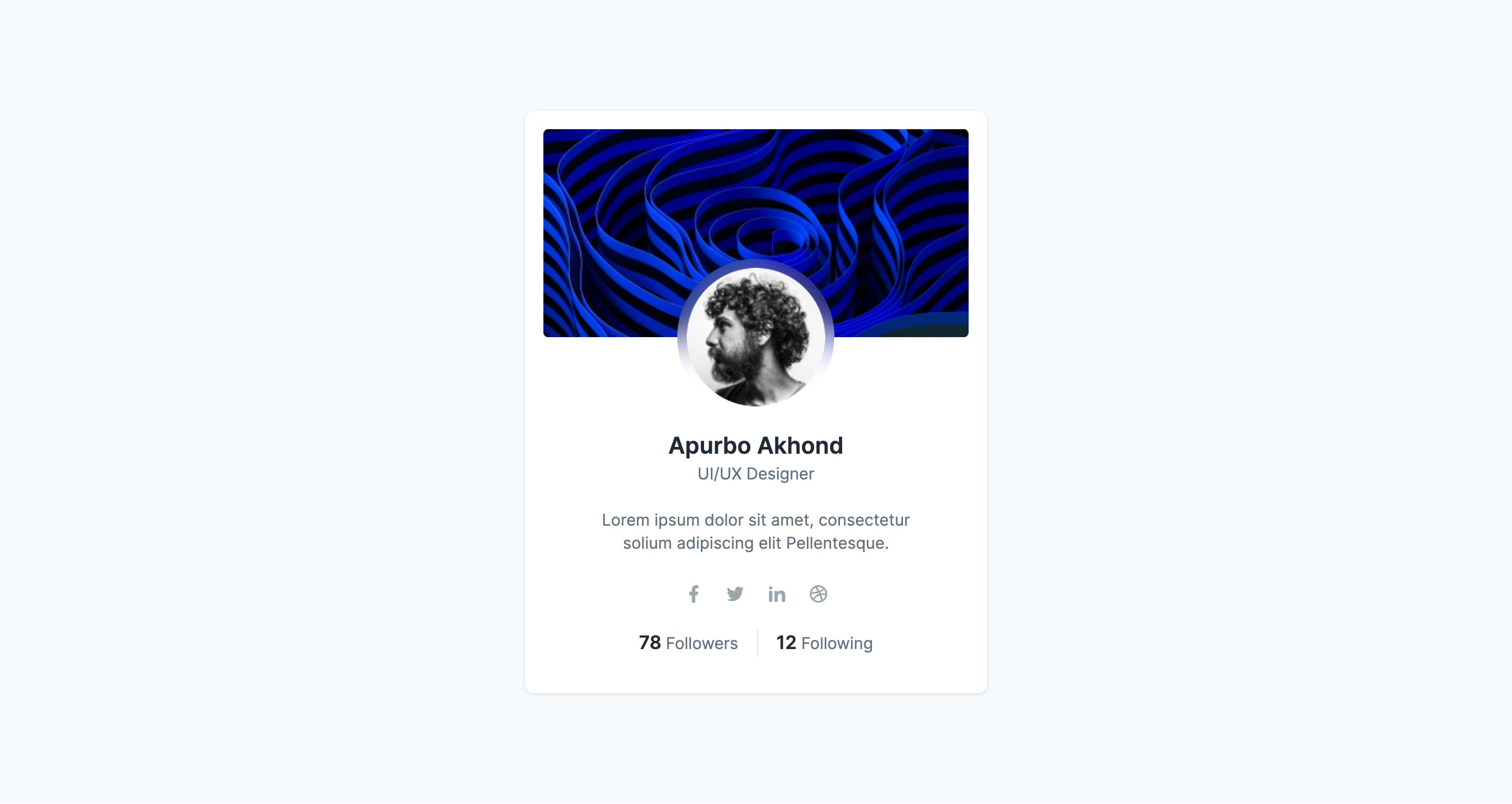 Modern Rounded Profile Card