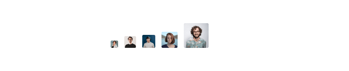 Grouped Rounded Square Avatars