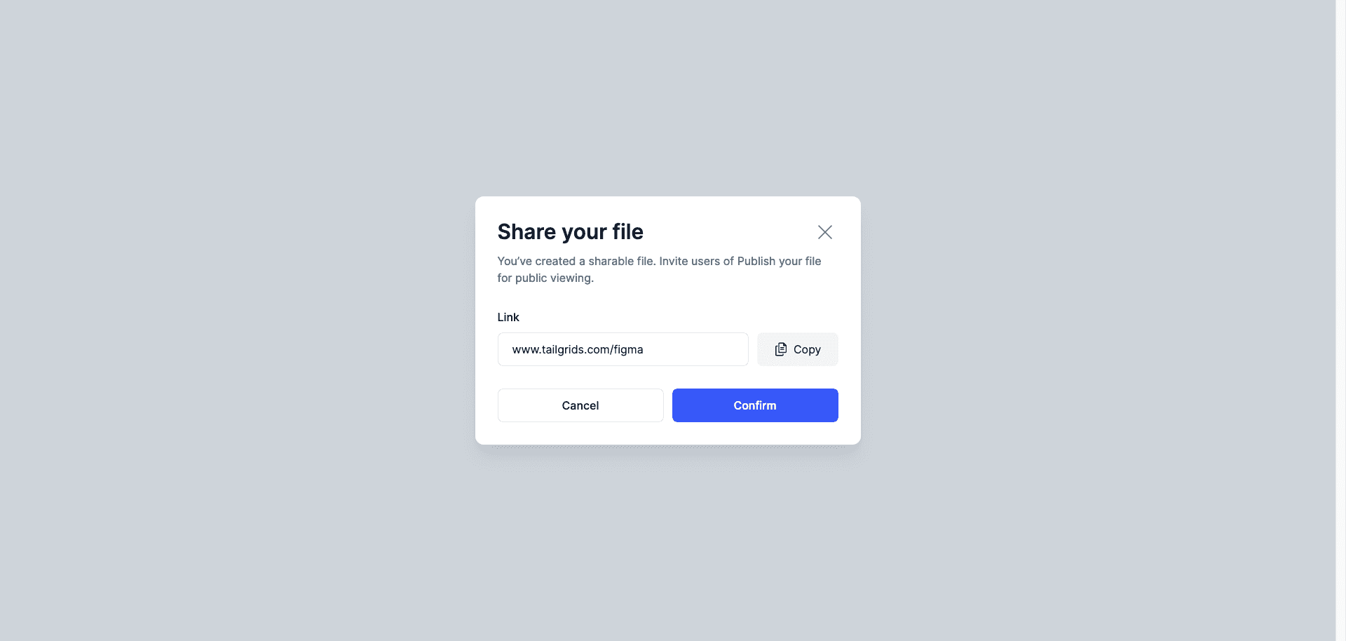 React File Sharing Modal