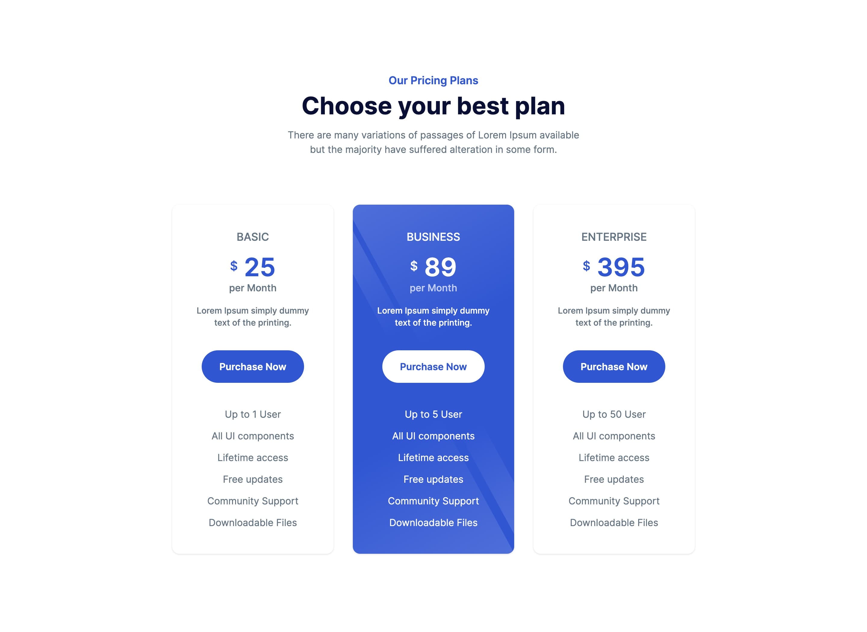 React Pricing Card with Featured Plan