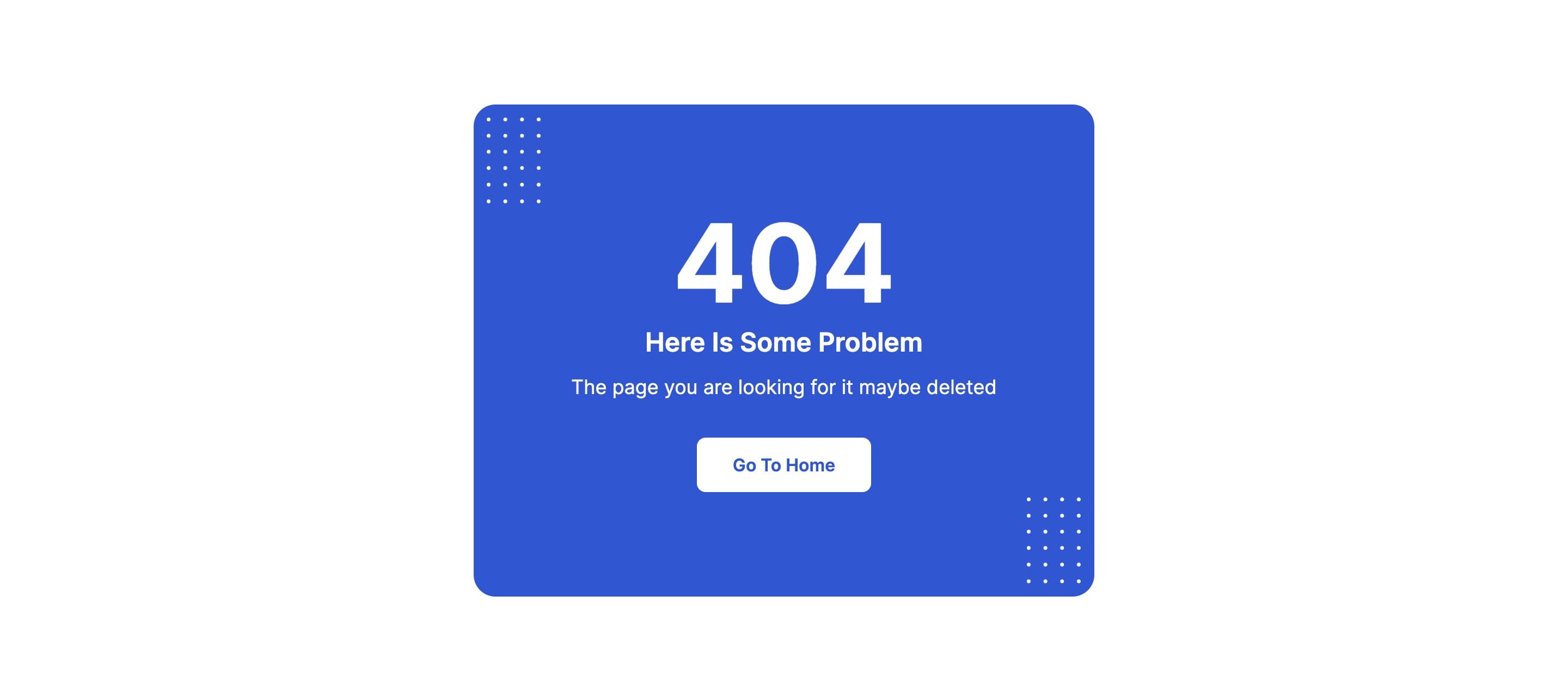 Vue Error Page with Highlighted Button