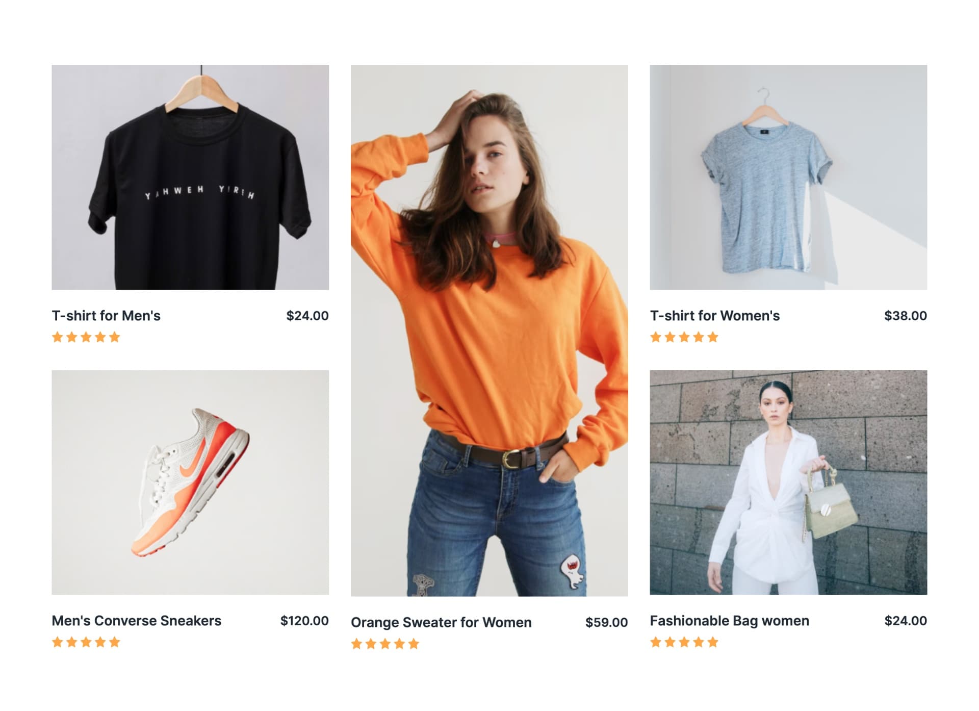 Featured Products Section with Grid Layout