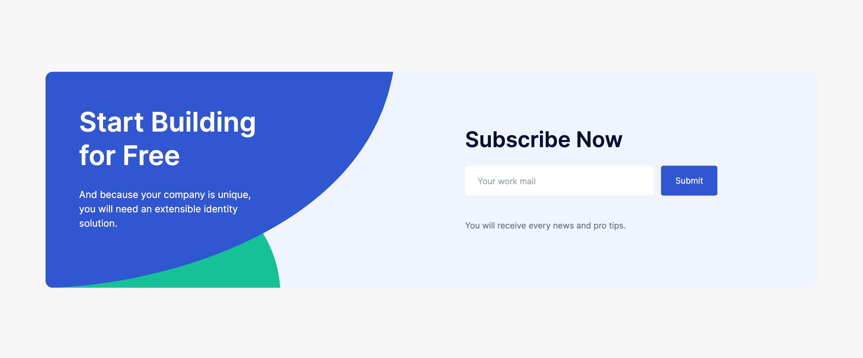 React Newsletter Form with Geometric Background