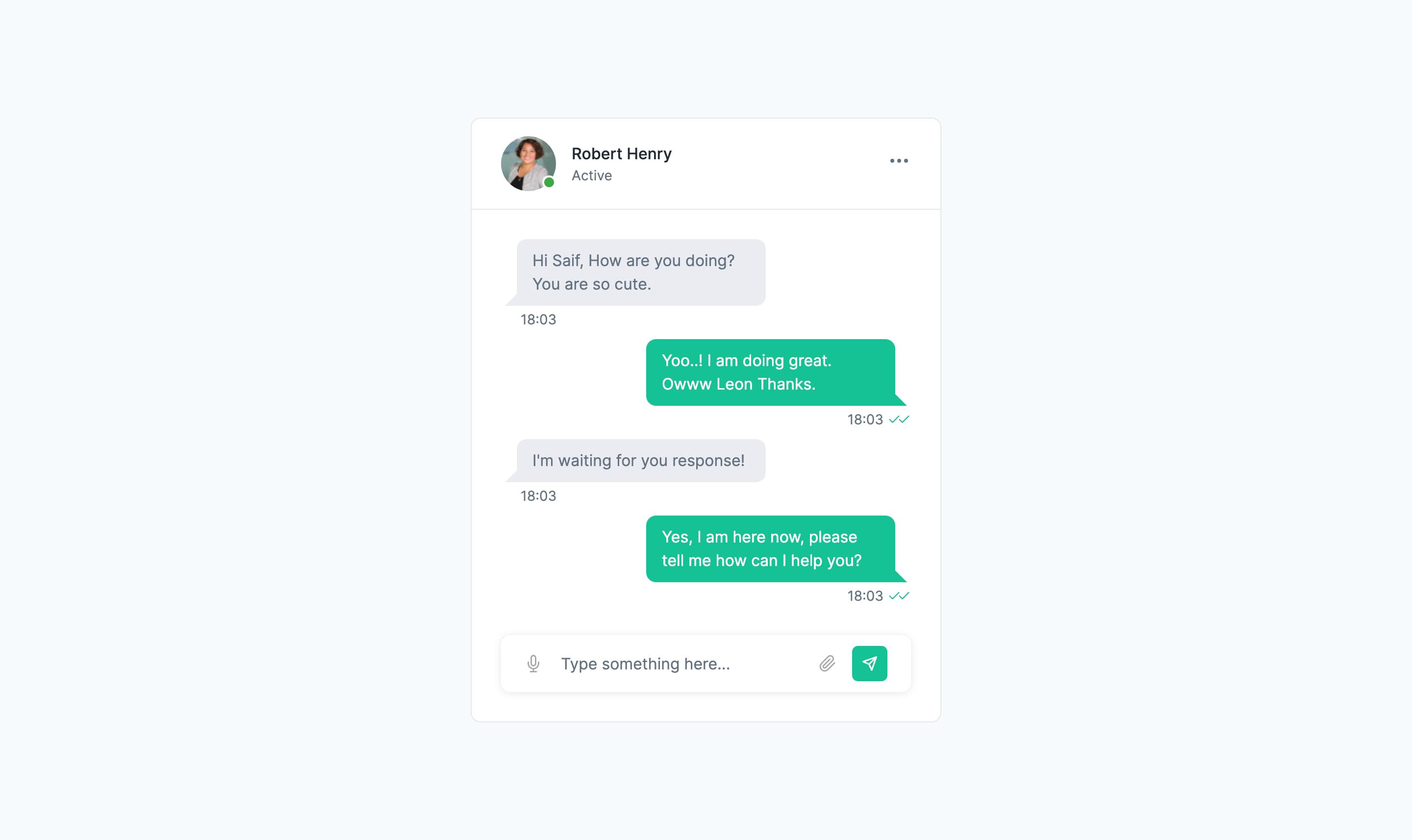 React Chat Message Card with Seen Status