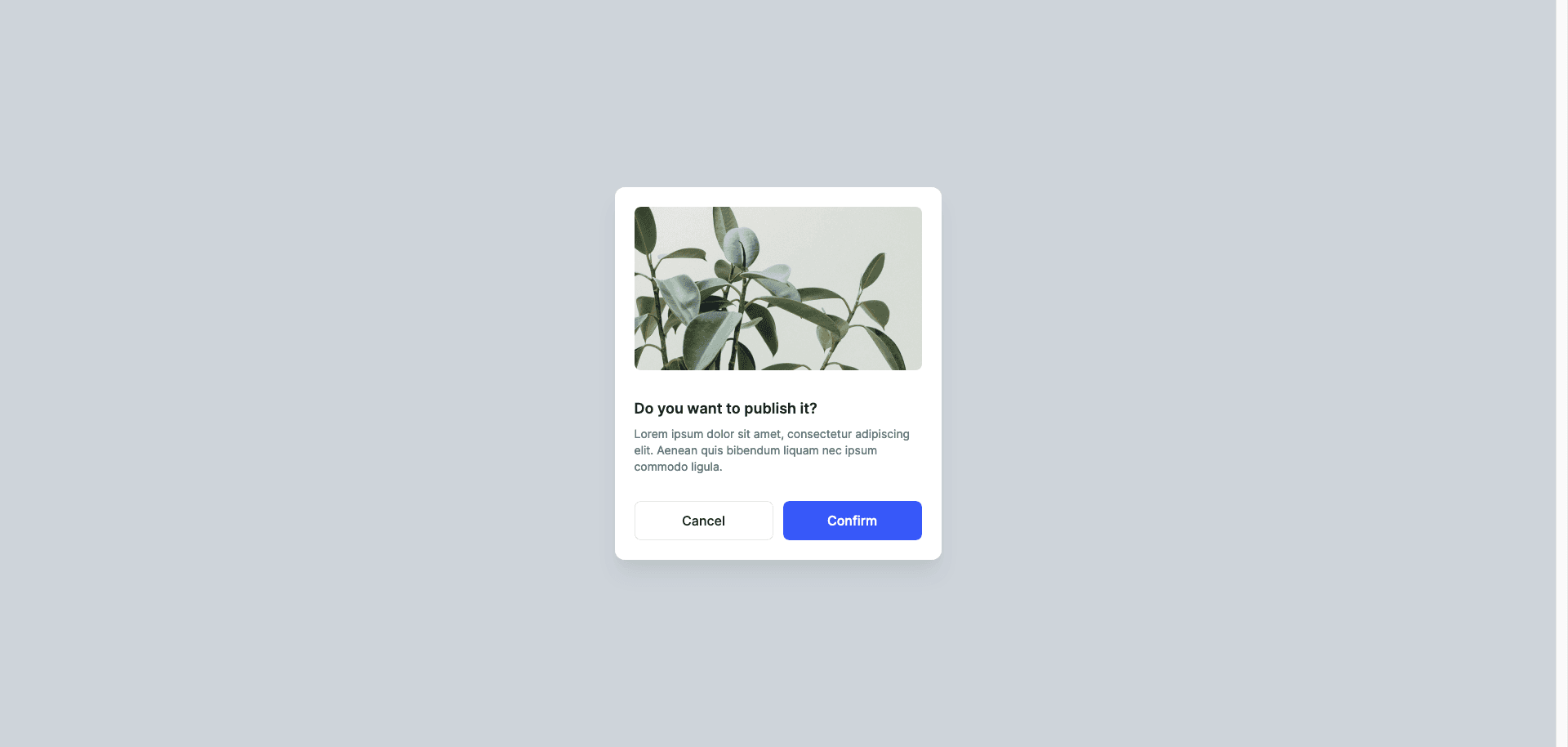 React Confirmation Modal with Image