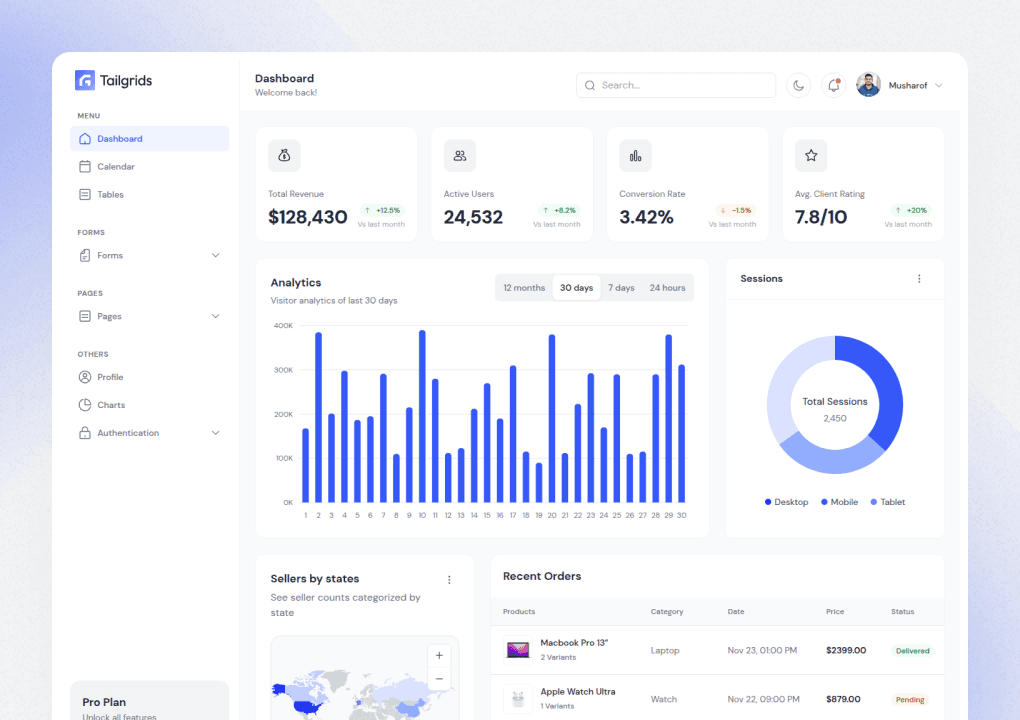 DashSpace - React Admin Dashboard Template