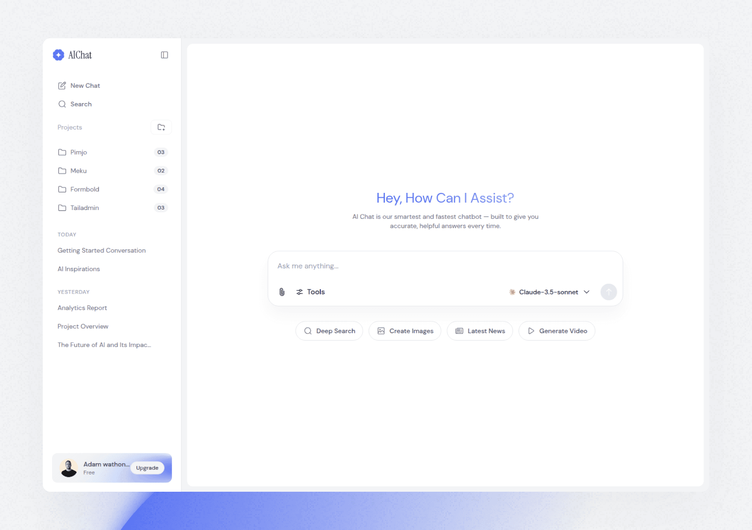 AI Chat - React AI Chat Interface Template