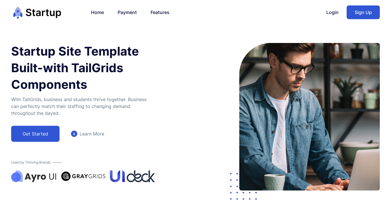 Startup - Tailwind CSS Startup Landing Page Template