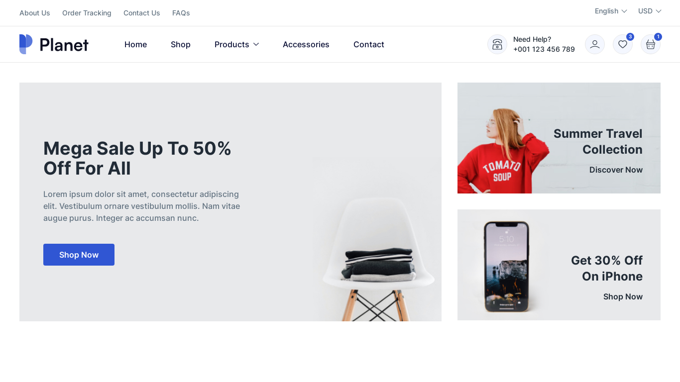 Planet - Tailwind E-Commerce Template