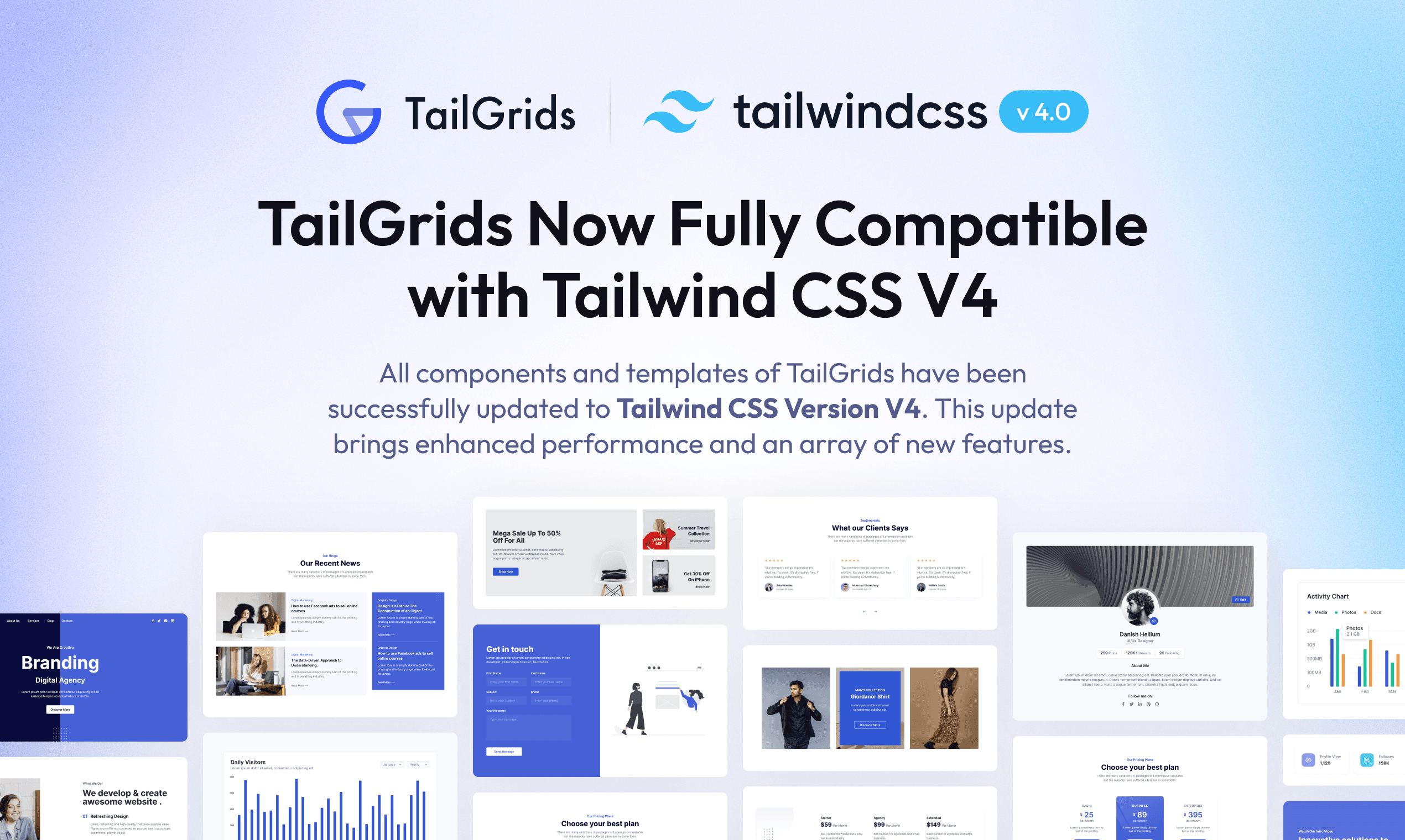 TailGrids Embraces Tailwind CSS V4: An Upgrade for Performance and Features