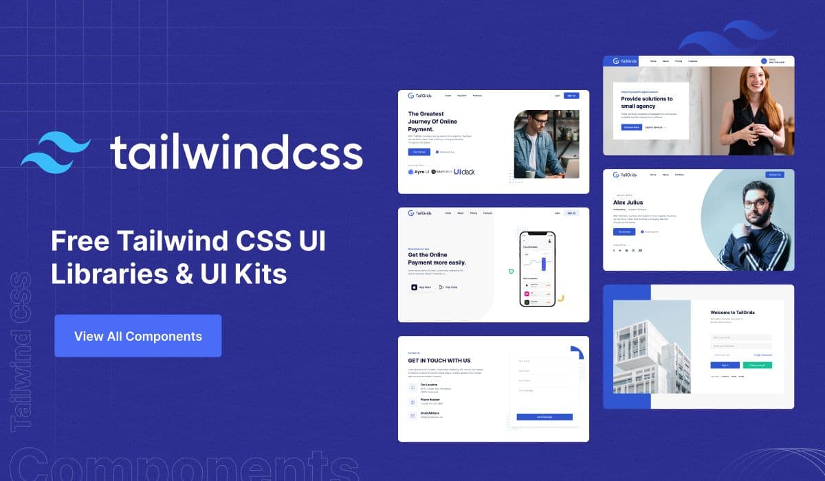 Best Free Tailwind CSS Component Libraries and UI Kits 2025 | TailGrids